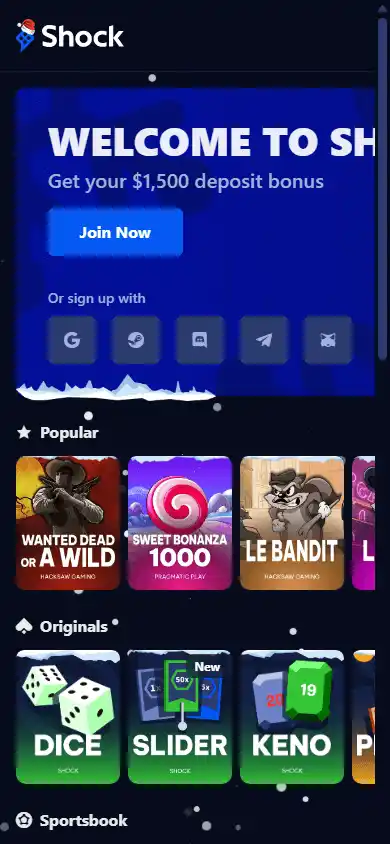 Shock Casino screenshot 2