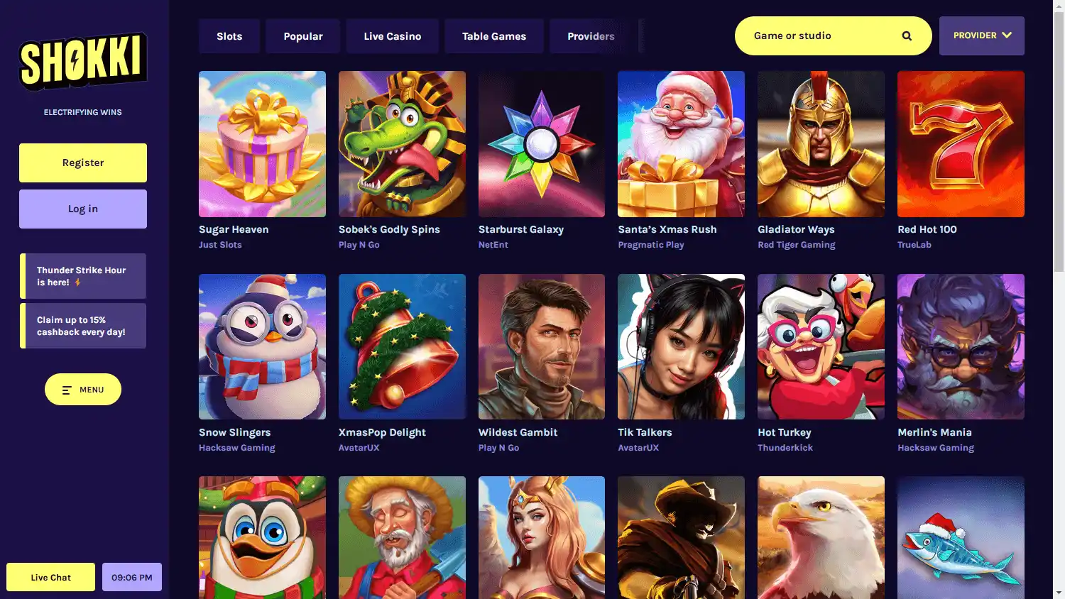 Shokki Casino screenshot 2