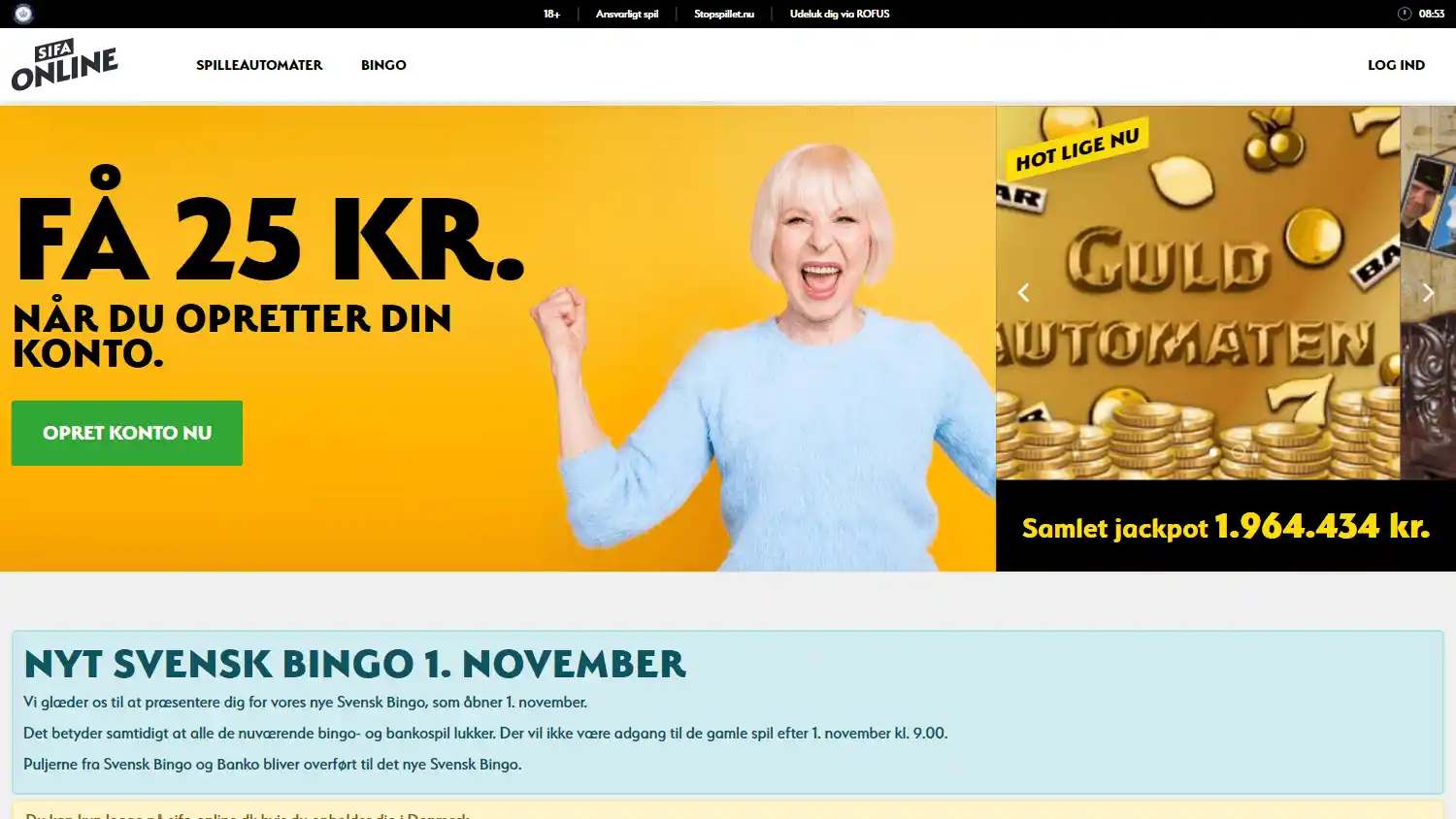 SIFA-online Casino screenshot 1