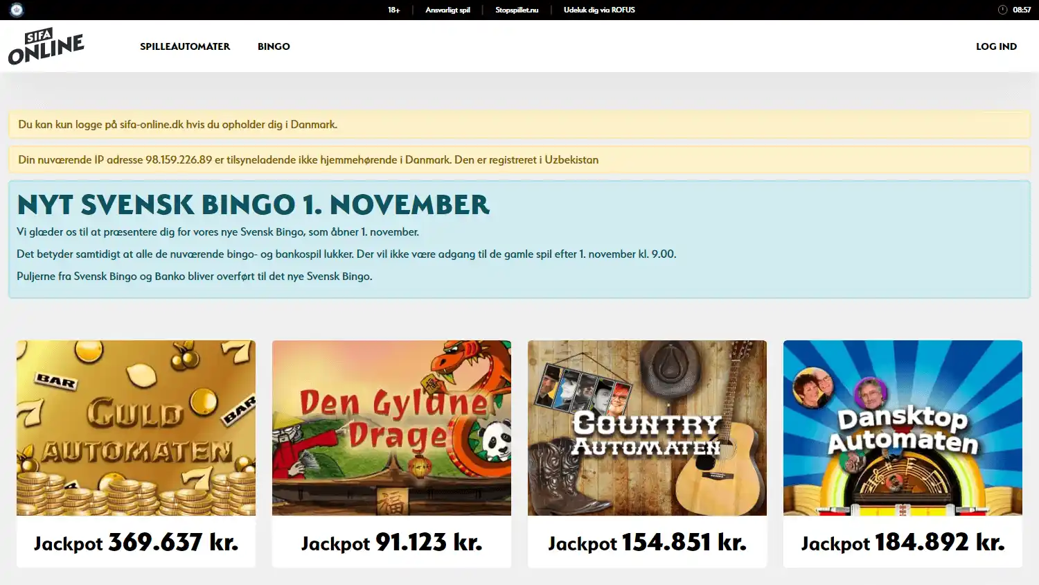 SIFA-online Casino screenshot 2