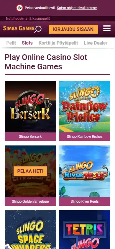 Simba Games Casino DE screenshot 6
