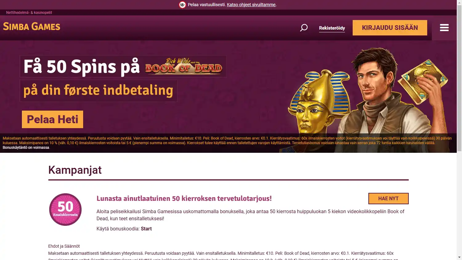 Simba Games Casino DK screenshot 4