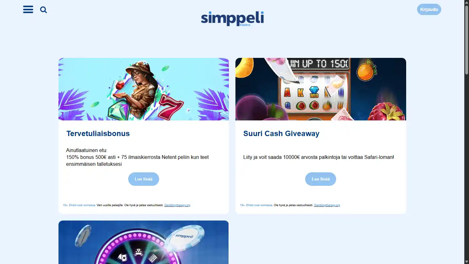 Simppeli Casino screenshot 3