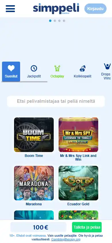 Simppeli Casino screenshot 5