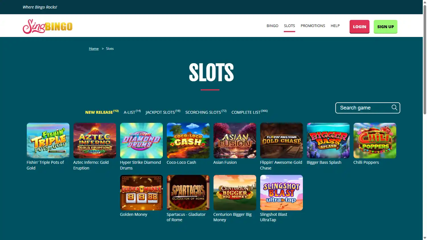 Sing Bingo Casino screenshot 2