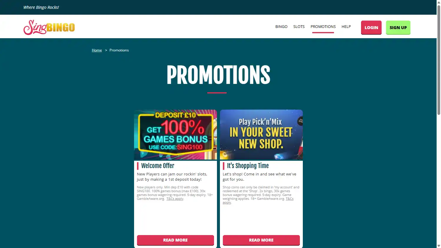 Sing Bingo Casino screenshot 3