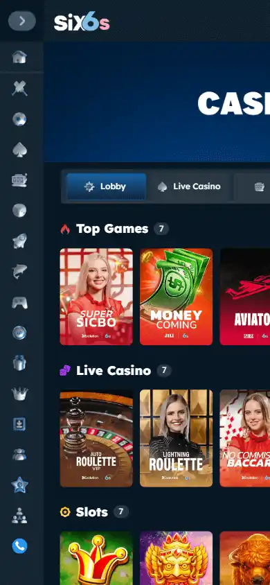 Six6s Casino screenshot 3