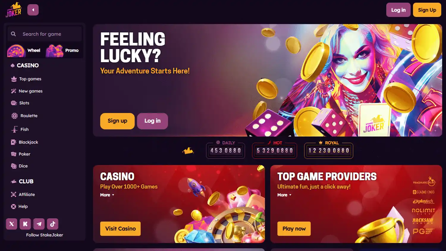 StakeJoker Casino screenshot 1