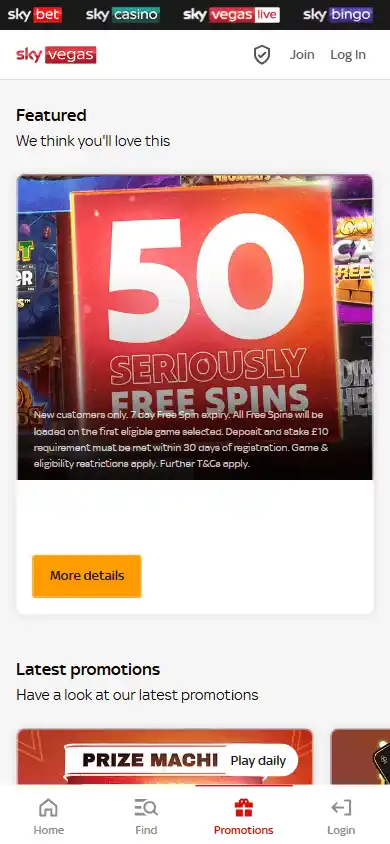 Sky Vegas Casino screenshot 4