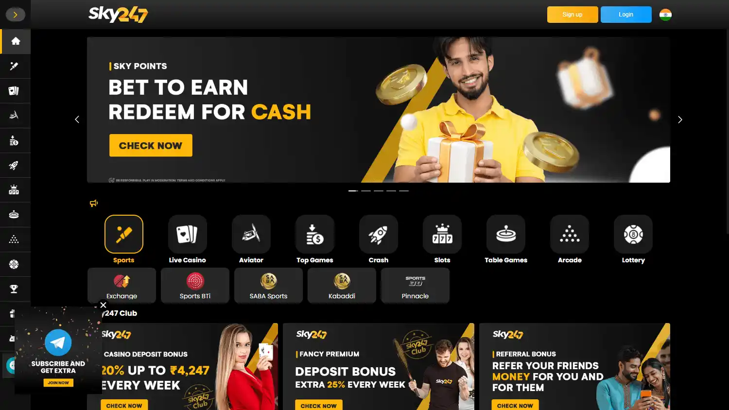 Sky247 Casino screenshot 1