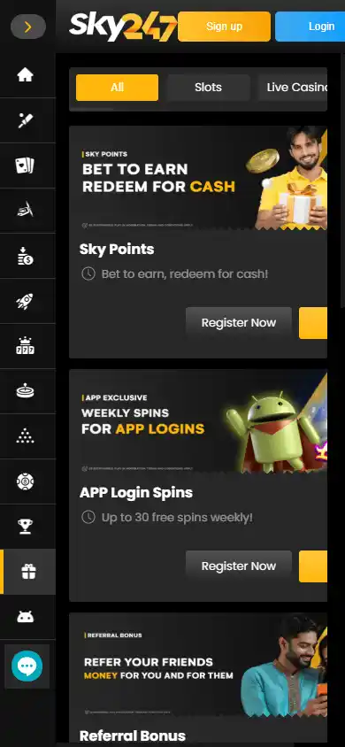 Sky247 Casino screenshot 6