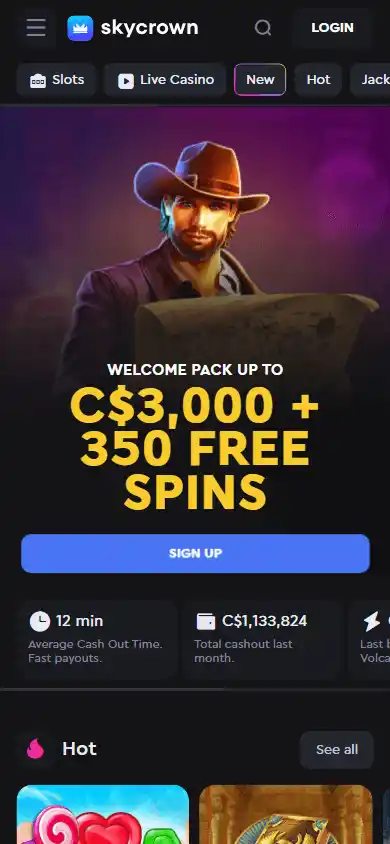 Skycrown Casino screenshot 2