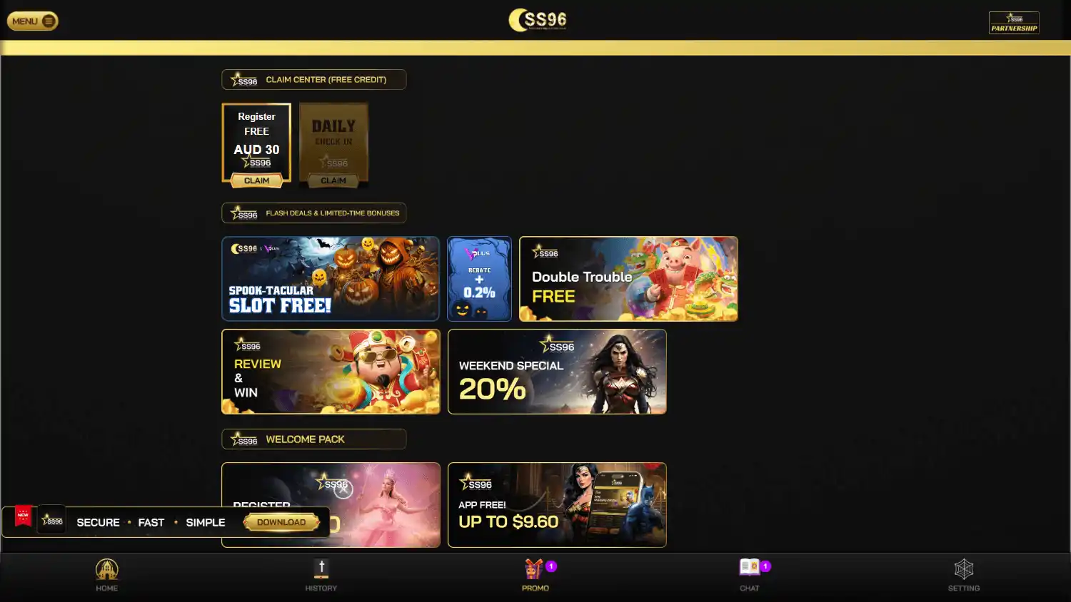 SkyStar96 Casino screenshot 2