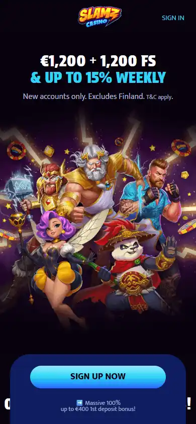 Slamz Casino screenshot 2