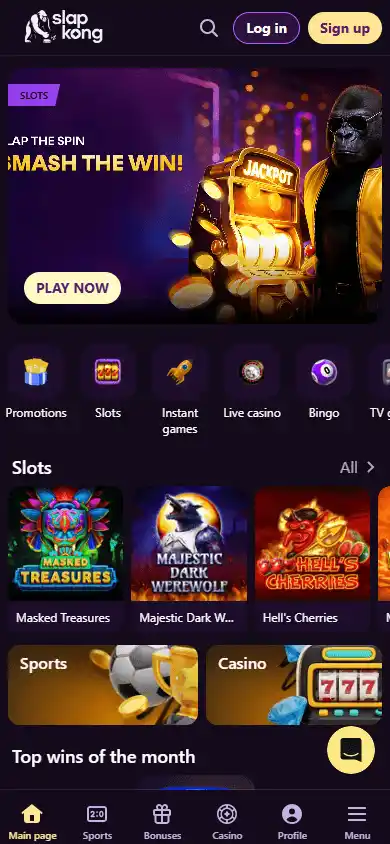 SlapKong Casino screenshot 4