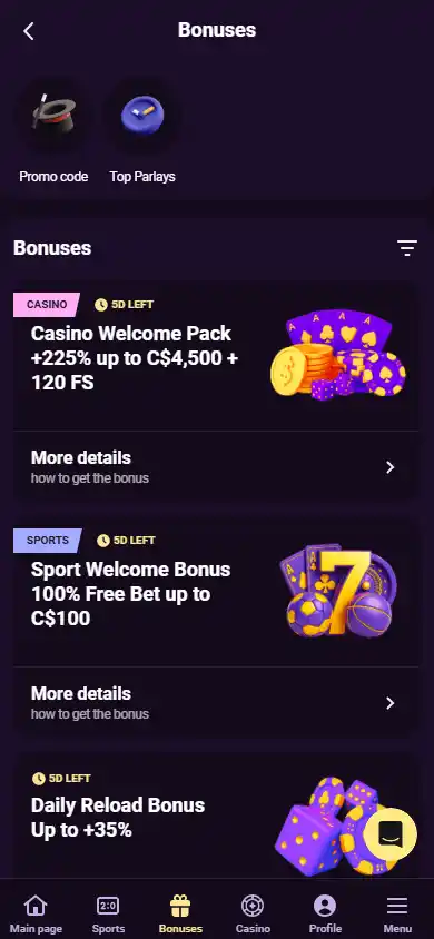 SlapKong Casino screenshot 6