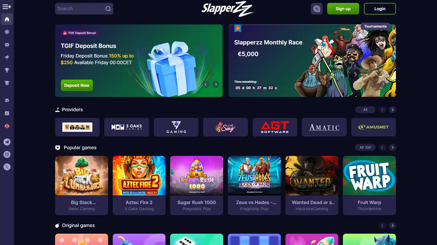 Slapperzz Casino screenshot 1