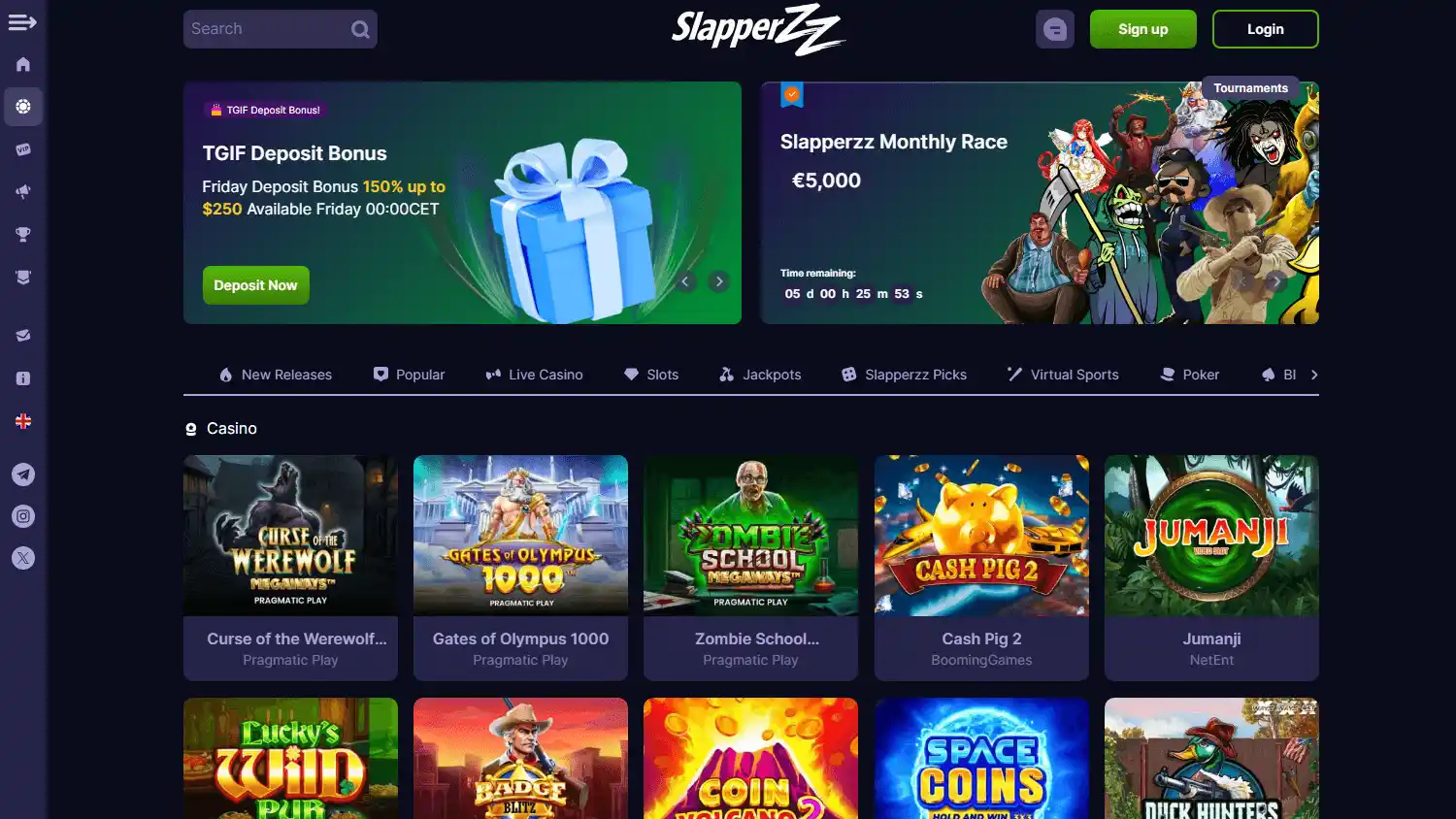 Slapperzz Casino screenshot 2