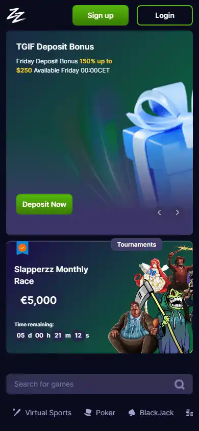 Slapperzz Casino screenshot 5