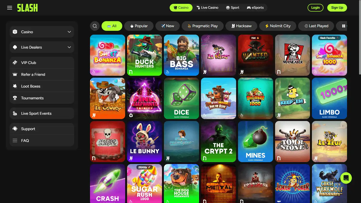 Slash Casino screenshot 2