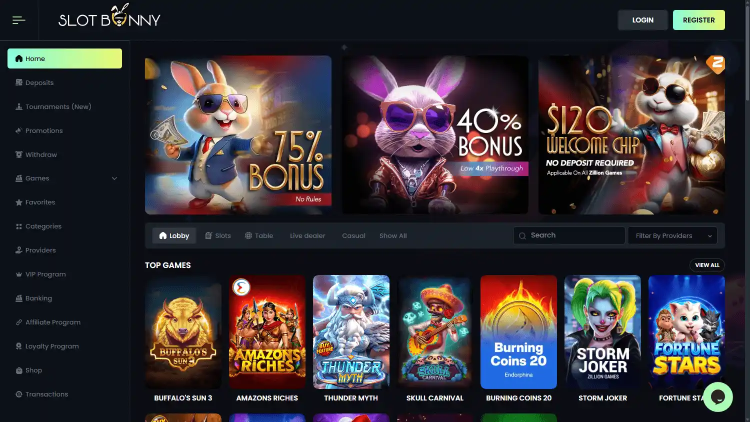 Slot Bunny Casino screenshot 1