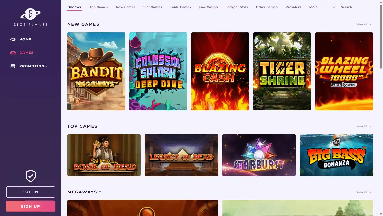 Slot Planet Casino screenshot 2