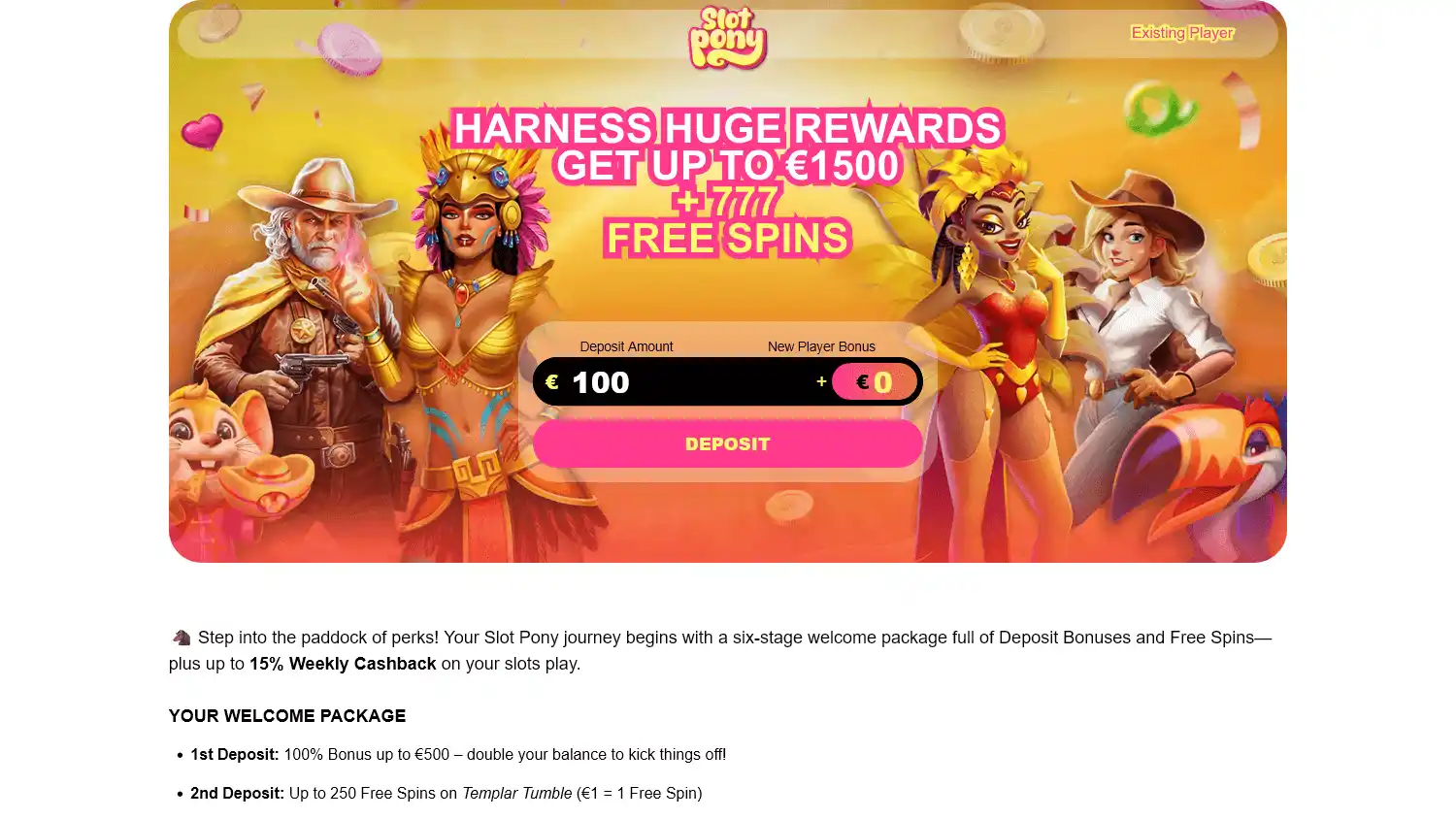 Slot Pony Casino screenshot 2