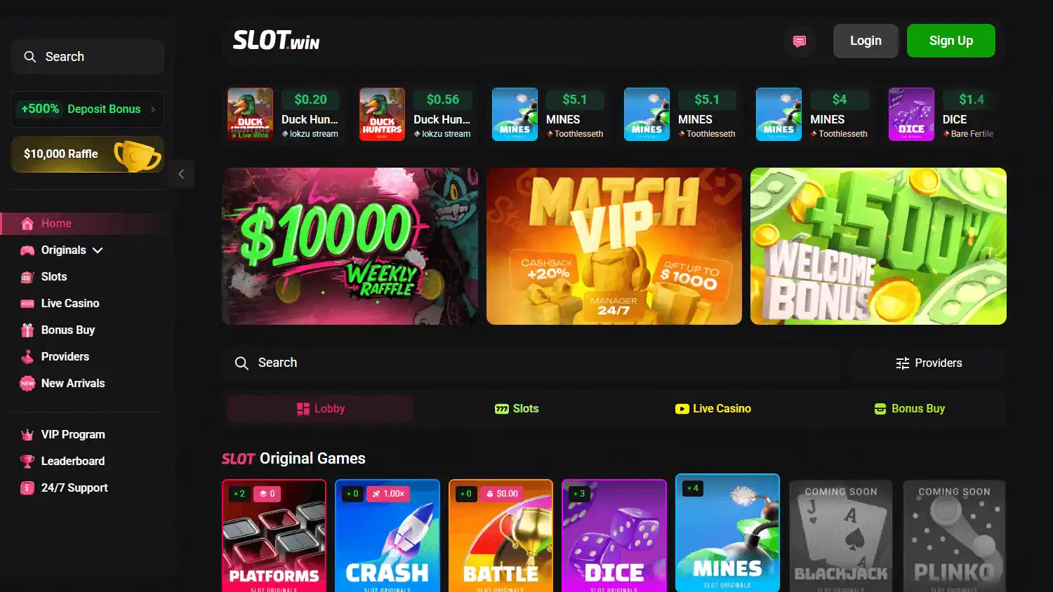 Slot.win Casino screenshot 1