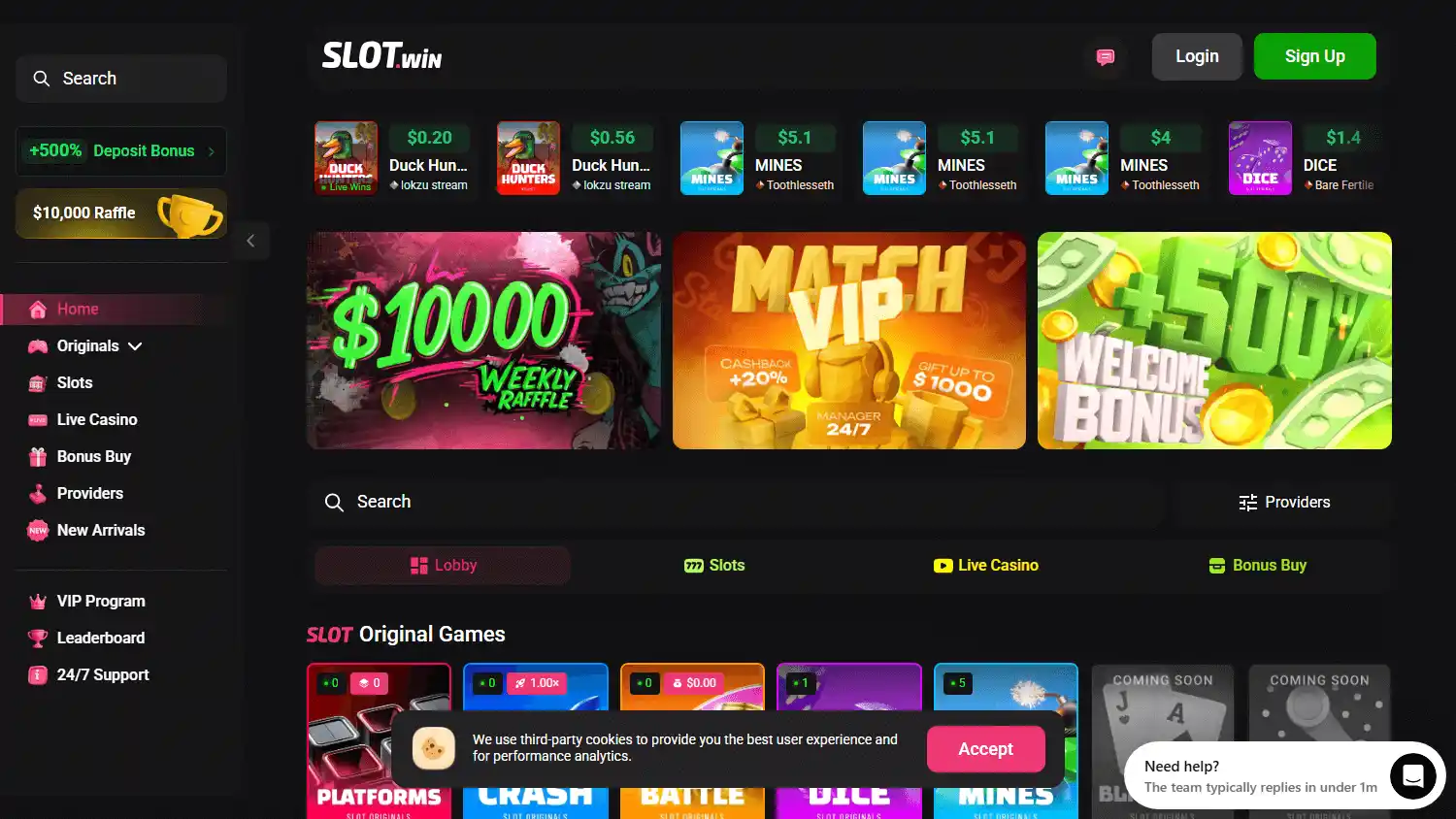 Slot.win Casino screenshot 3