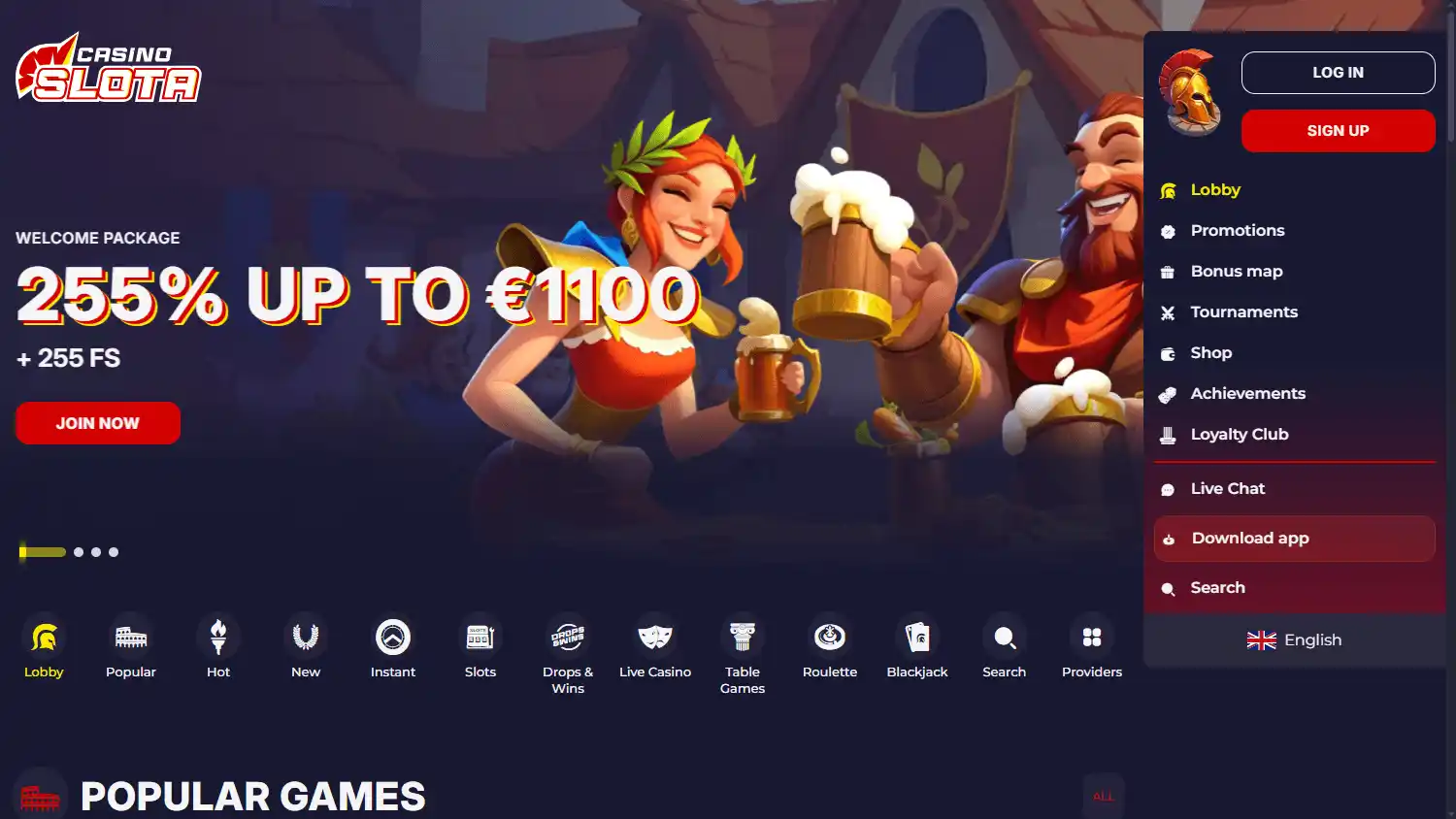 SlotaCasino screenshot 1