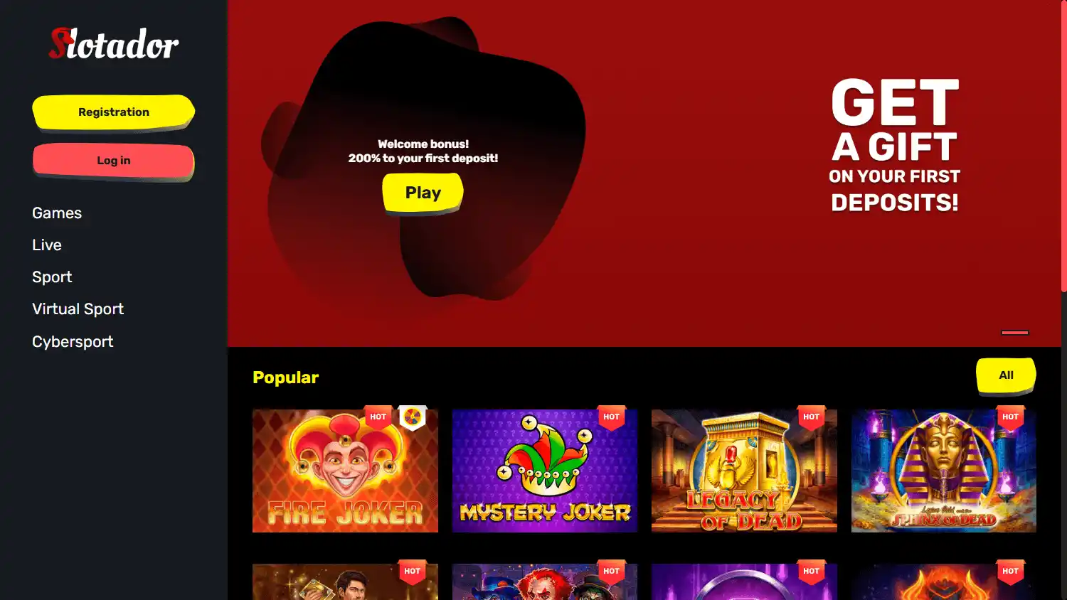 Slotador Casino screenshot 1
