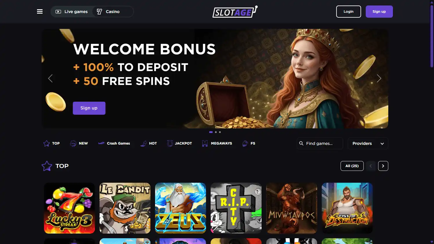 Slotage Casino screenshot 1