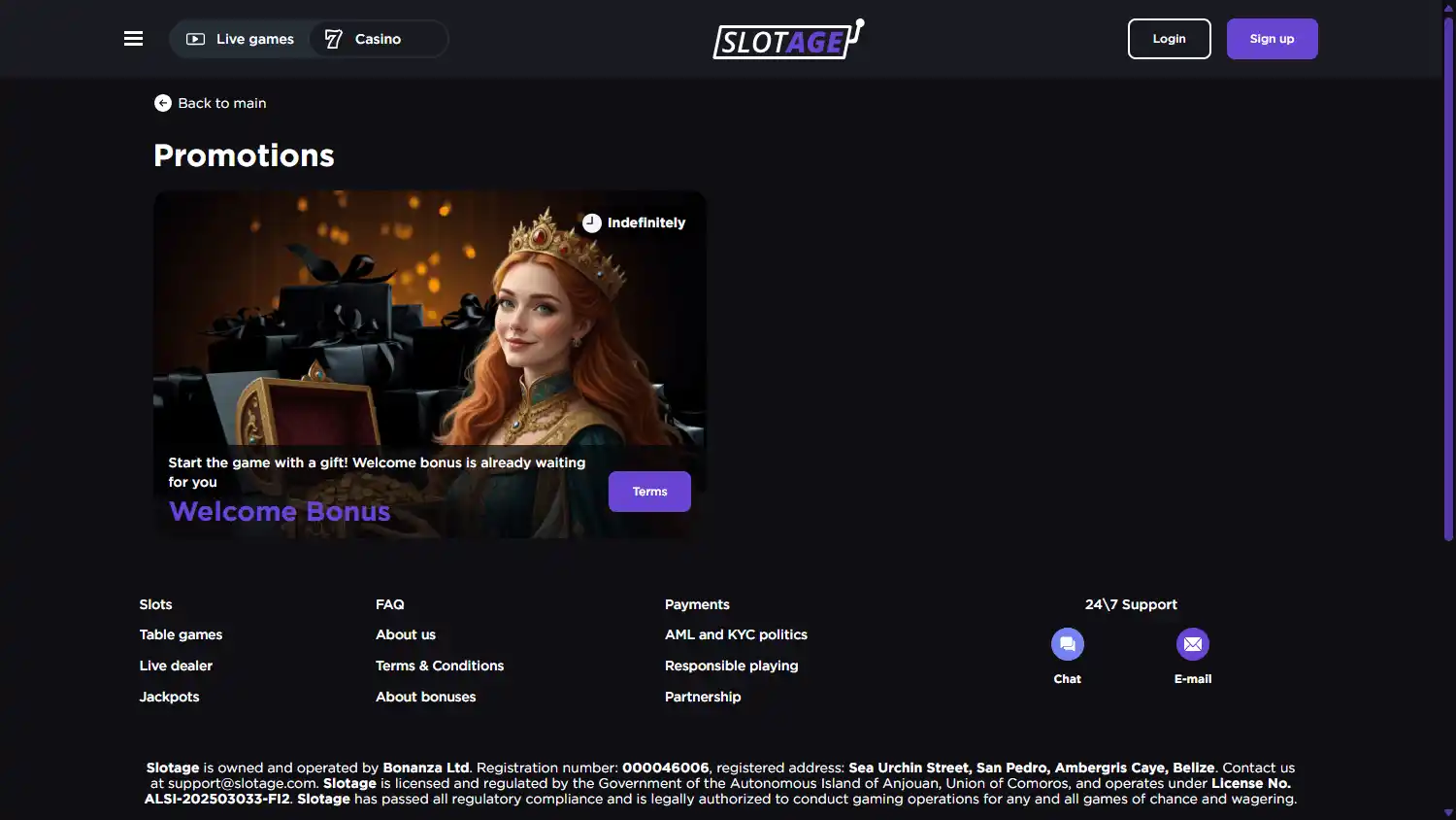 Slotage Casino screenshot 3