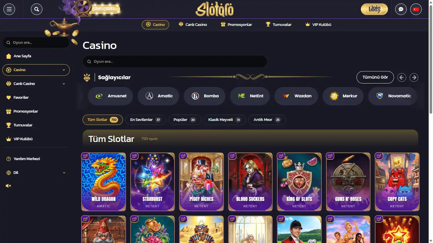 Slotaro Casino screenshot 2