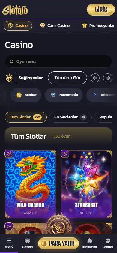 Slotaro Casino screenshot 5
