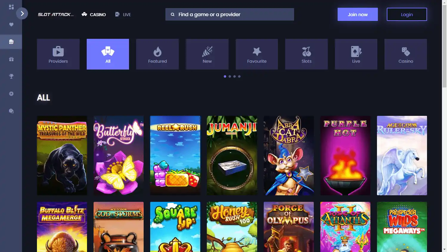 SlotAttack Casino screenshot 2