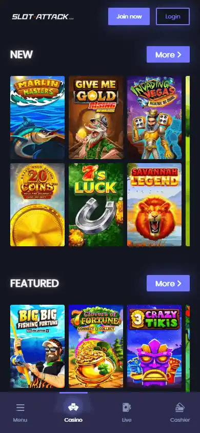 SlotAttack Casino screenshot 4