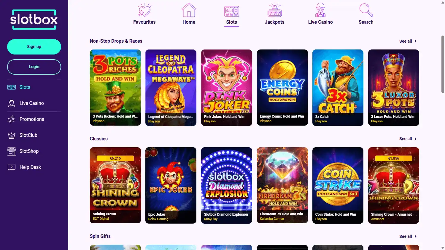 Slotbox Casino screenshot 2