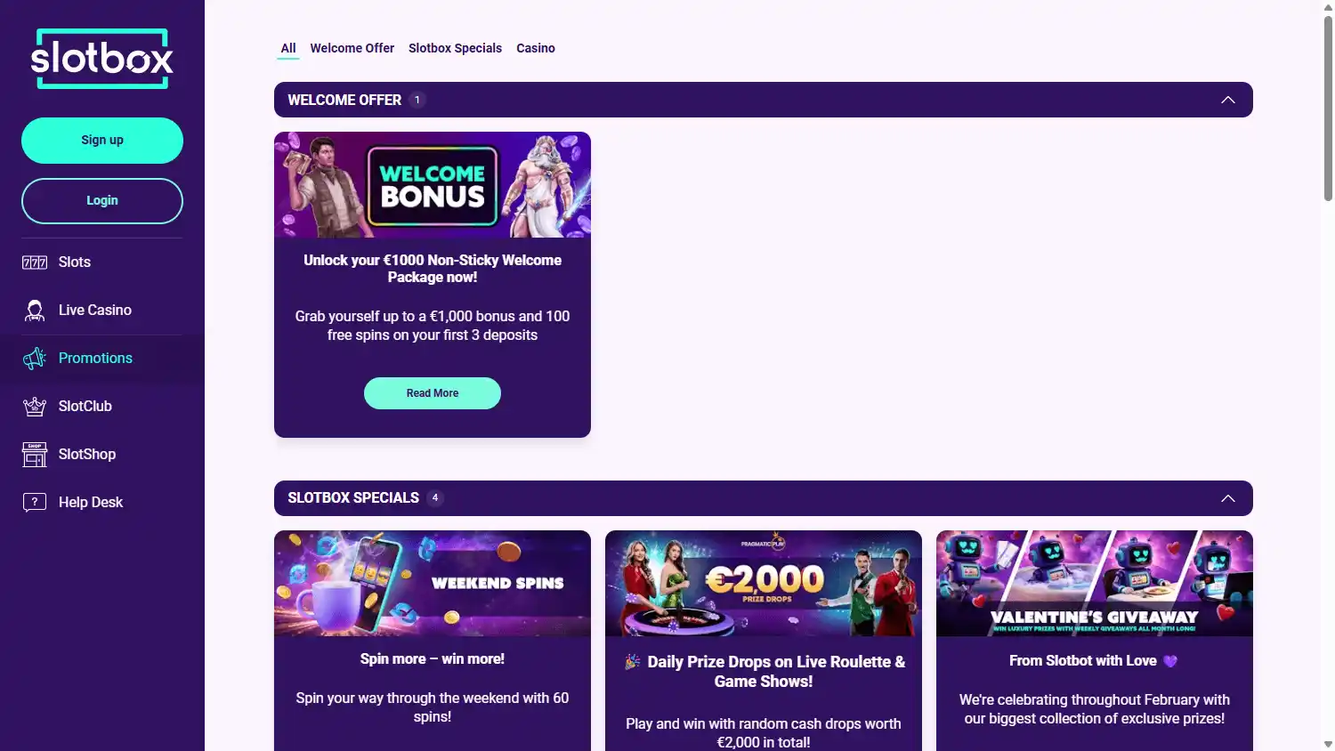 Slotbox Casino screenshot 3