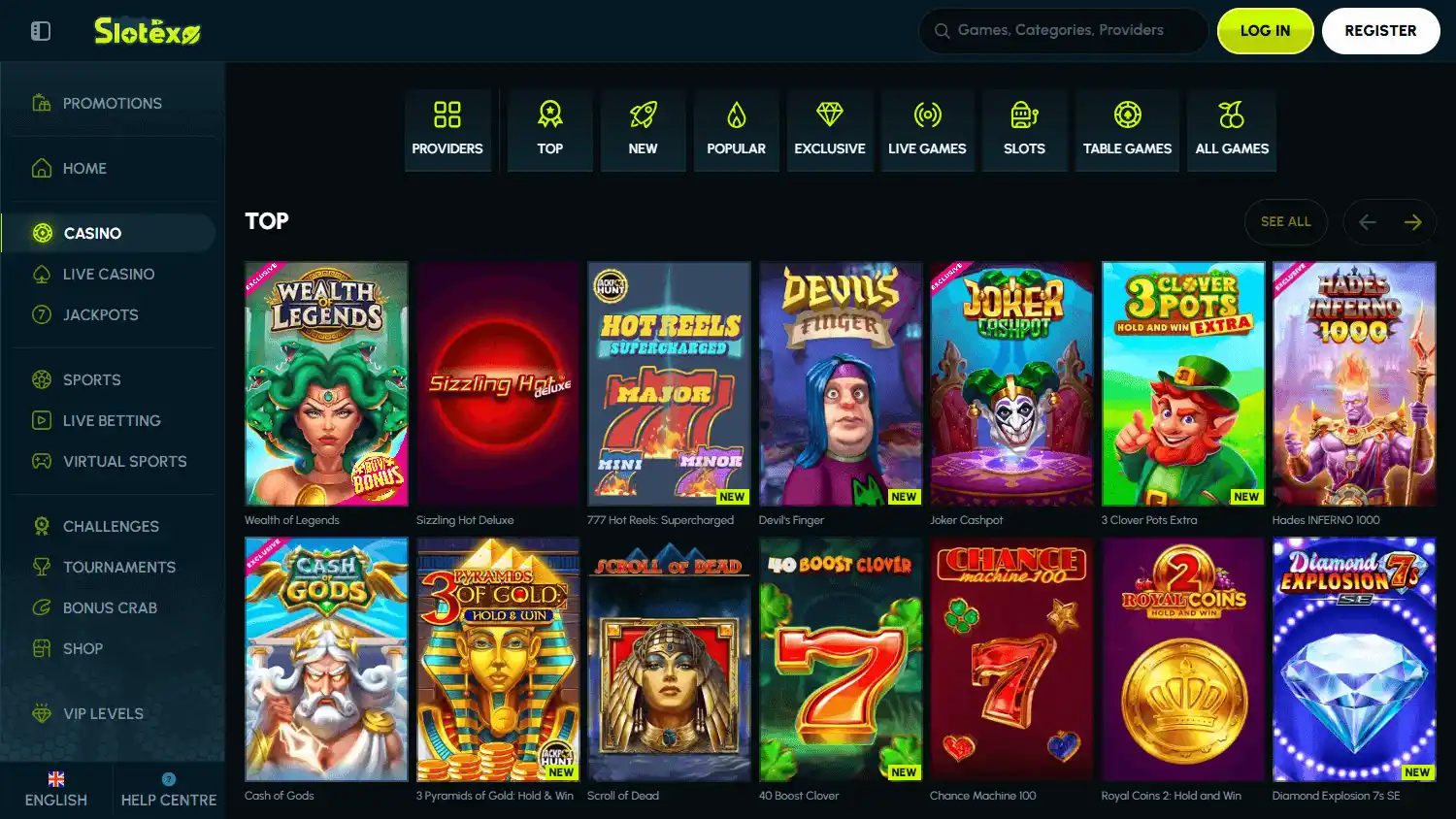 Slotexo Casino screenshot 2