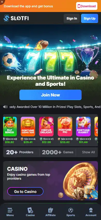 SLOTFI Casino screenshot 4