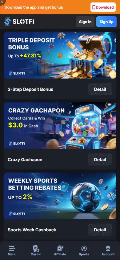 SLOTFI Casino screenshot 6