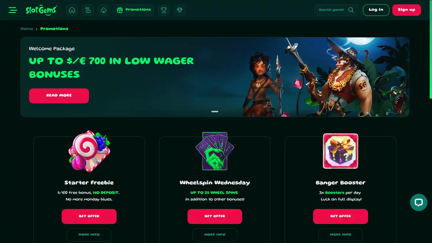 SlotGems Casino screenshot 3
