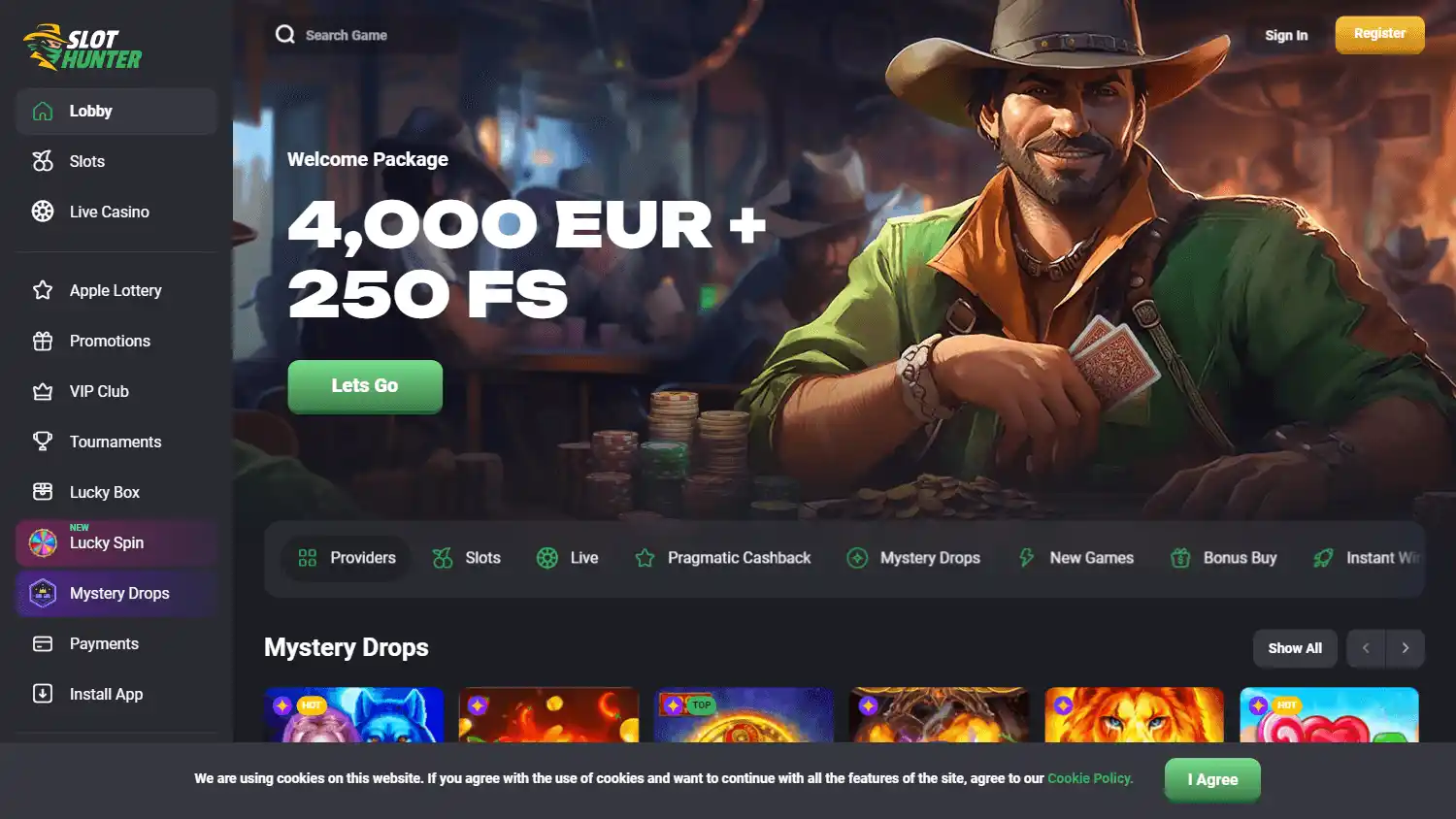 SlotHunter Casino screenshot 1