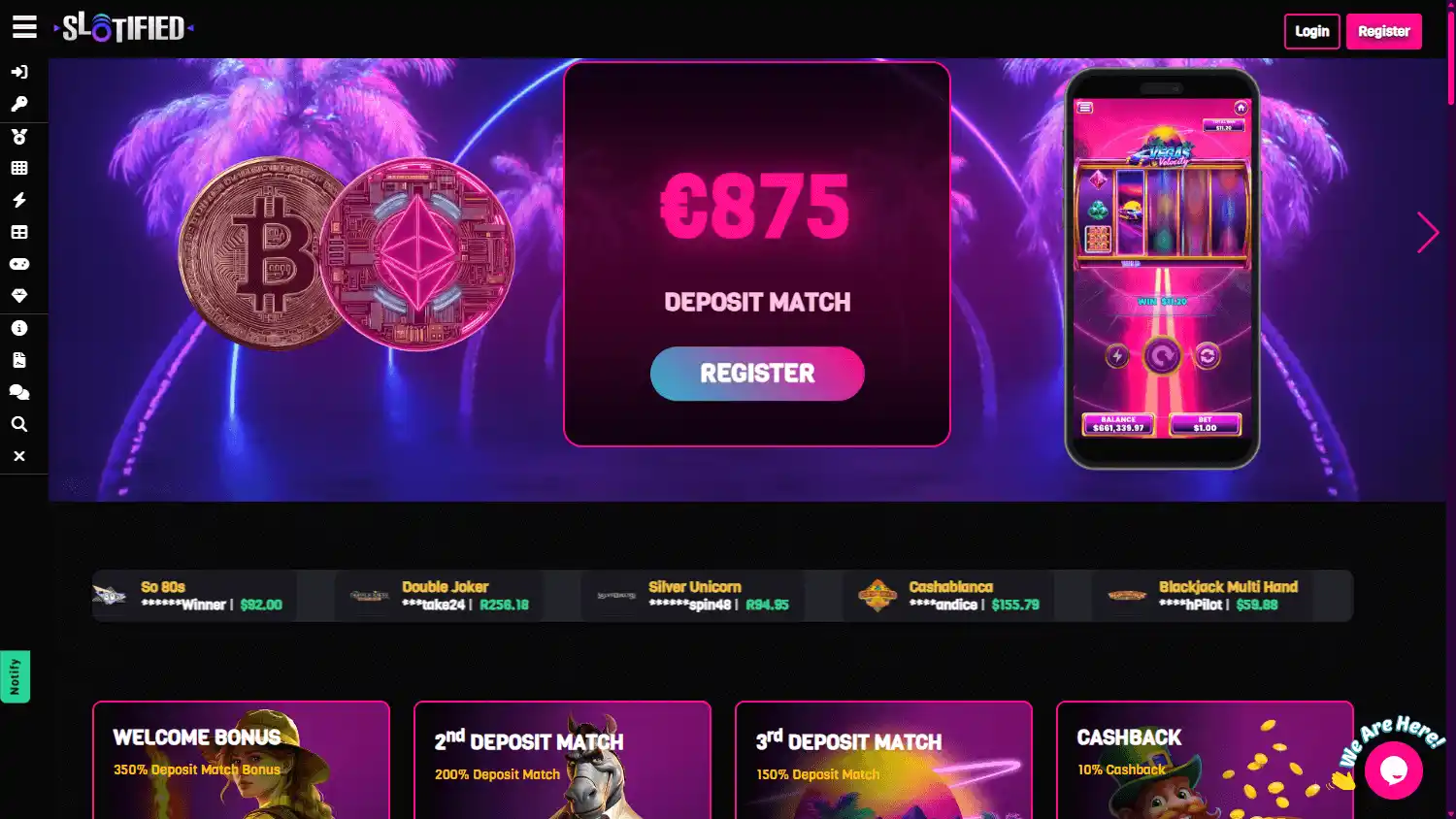 Slotified Casino screenshot 1