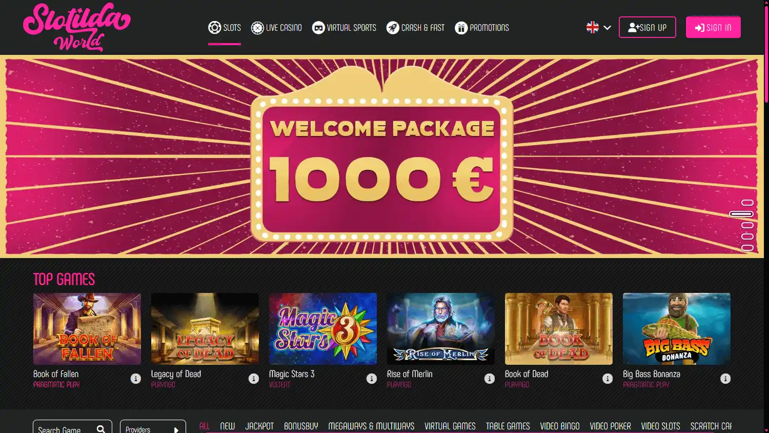 Slotilda World Casino screenshot 2