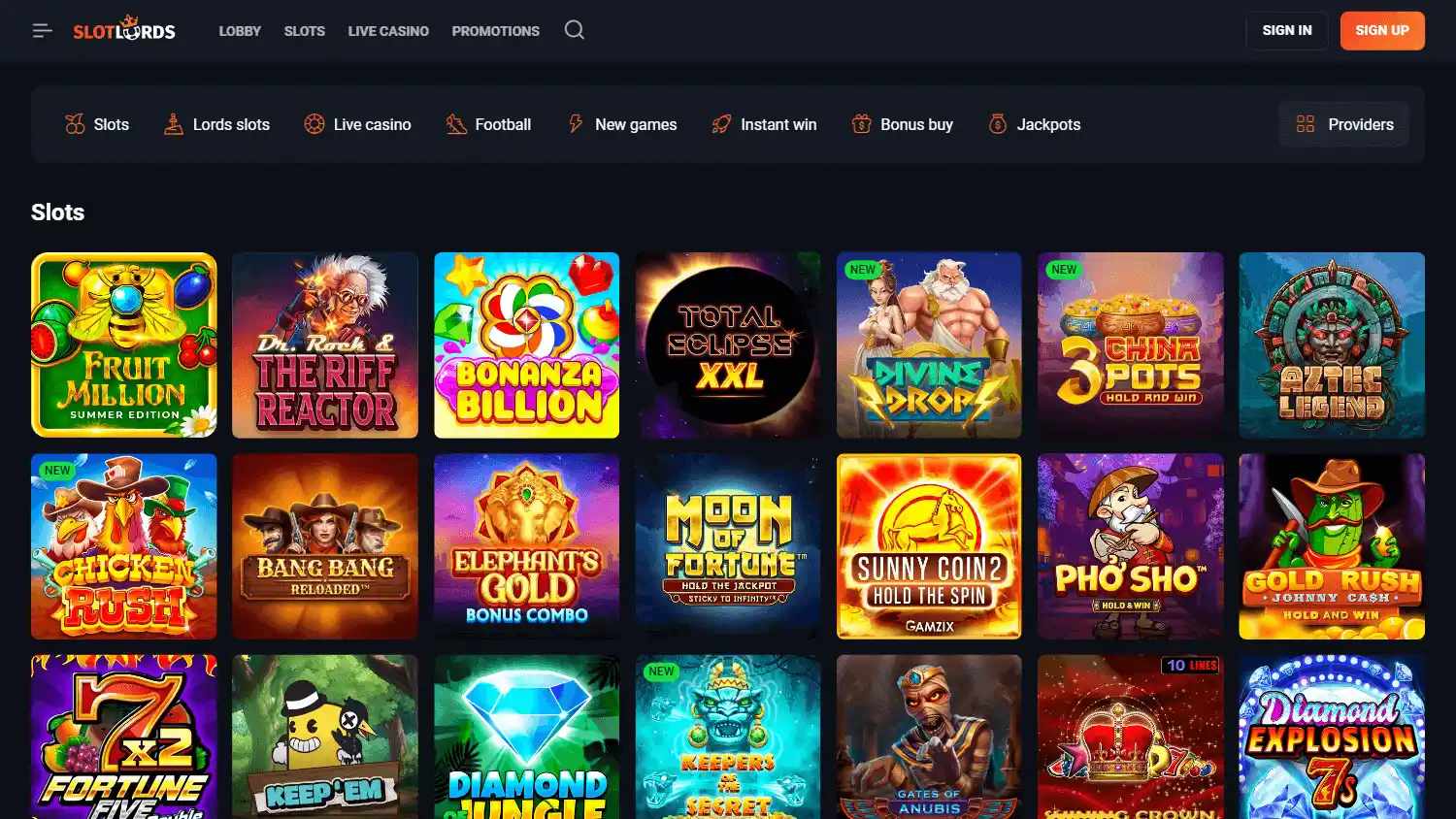 SlotLords Casino screenshot 2