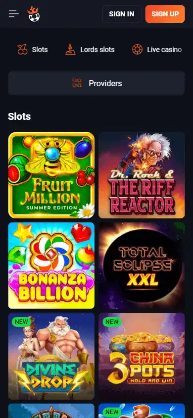 SlotLords Casino screenshot 5