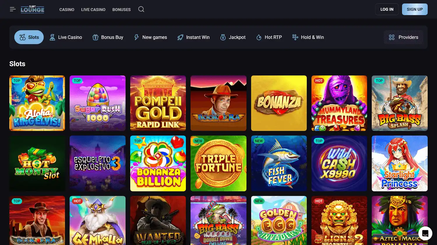 Slotlounge Casino screenshot 2