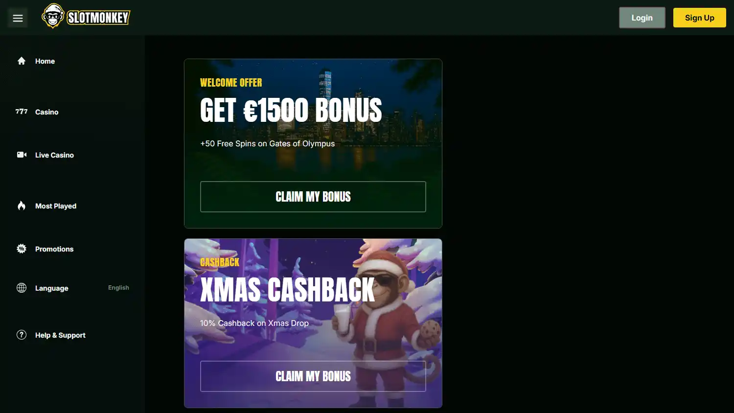 SlotMonkey Casino screenshot 2